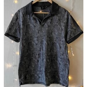 Hugo Boss Black and Gray Polo Shirt